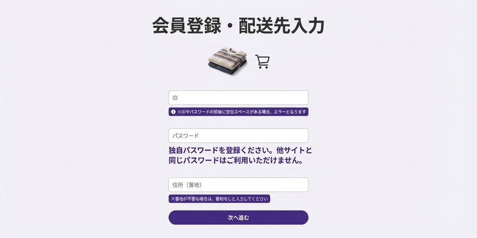 「つまずく前に教えてくれる」— フォーム入力のエラーを未然に防ぐ添え言葉